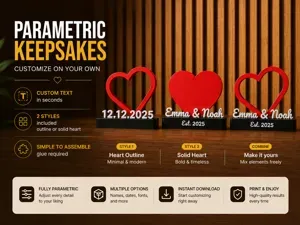 Parametric Heart Keepsake | Custom Sign