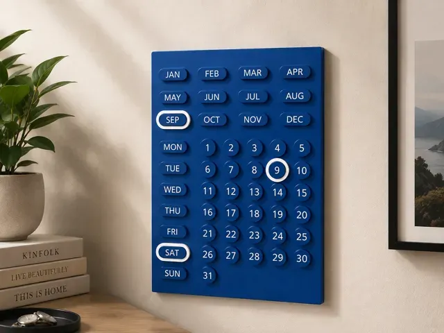 Minimalist Perpetual Calendar | Desk & Wall Mount — Фото 3 из 4