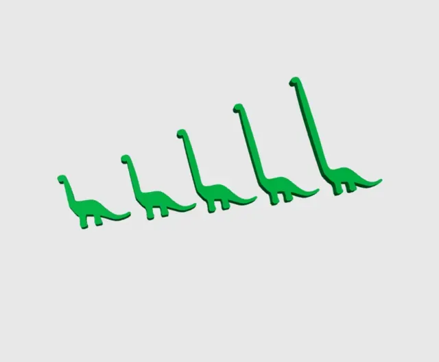 Long Neck Dinosaur Parametric Adjustable Length — Фото 2 из 4