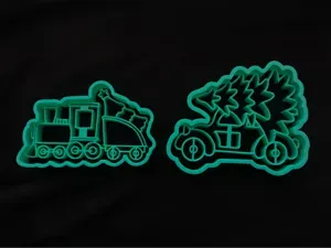 Train & Car with Christmas Tree Cookie Cutter