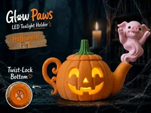 Pig Glowpaws Tea Light Holder Teapot