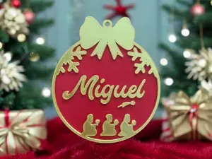 Bola de navidad reyes magos, Miguel