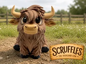 Scruffles the Highland Cow – Desk Buddy