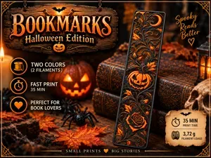 Halloween Pumpkin Bookmark – Gothic Pumpkin