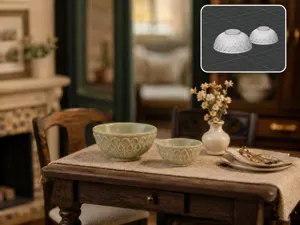 Dollhouse miniature model: tableware bowl #6