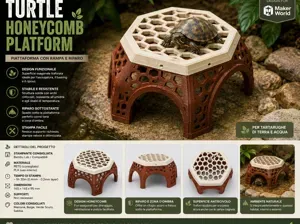 Hexagonal Turtle Basking Platform & Hideout