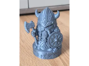 Viking Warrior Figurine – Norse Axe and Shield