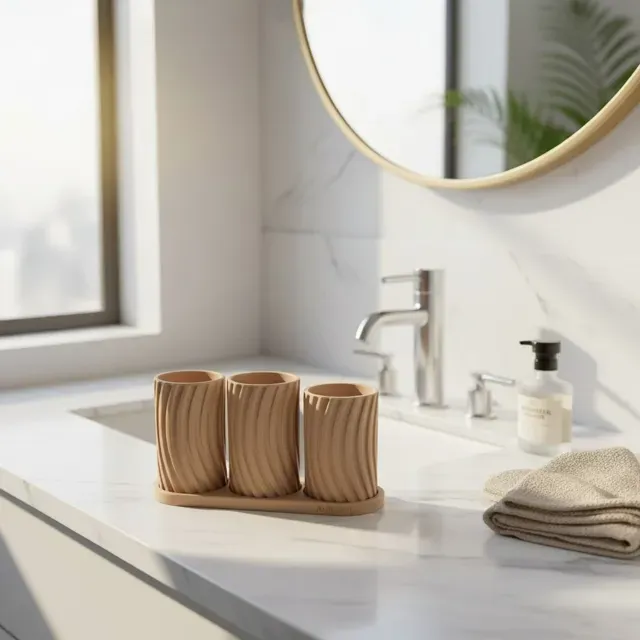 Modern Toothbrush holder set "Little Family" — Фото 4 из 5