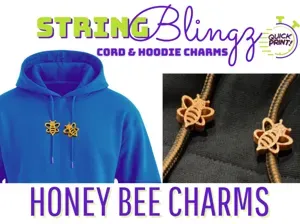 Honey Bee StringBlingz | Hoodie Cord Charms