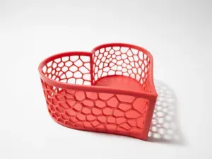 Lightweight Heart-Shaped Mesh Bowl