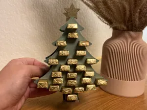 Weihnachtsbaum-Adventskalender // Merci-Schokolade
