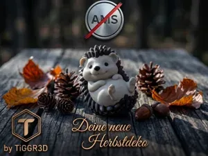 Cute Hedgehog Nr. 2 of 3 - Easy No AMS Autumn Deco