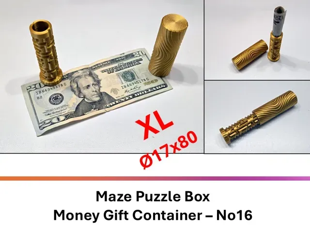 Maze Puzzle Box Money Gift Container – No16 - XL