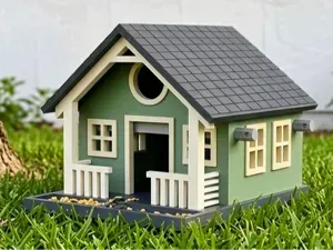 Suburban Sanctuary - Modern Birdhouse & Feeder