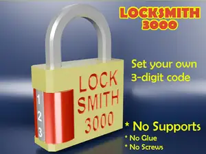 Locksmith3000 – 3-Digit Combination Padlock
