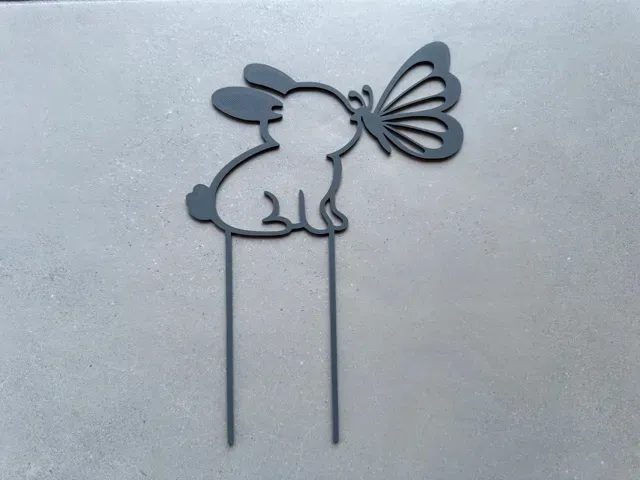 Deko Osterhase und Schmetterling mit Stecker — Фото 4 из 4
