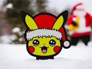 Christmas Pikachu - 2D Wallart
