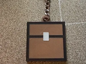 Minecraft-Inspired Chest Keychain
