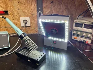 Soldering fume extractor with light (120mm fan)