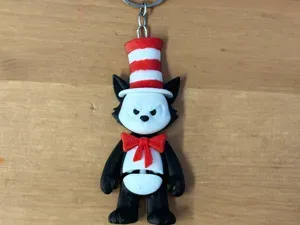 Flexi Cat In The Hat Keyring