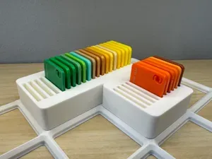 Gridfinity Filament Swatch Holder (four sizes)
