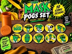 The Mask POGs Set | 10 Retro Designs
