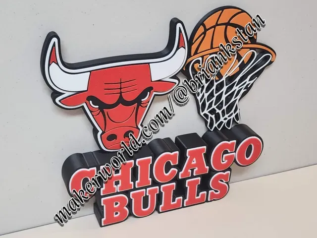 Chicago Bulls Basketball Desk or Wall Display — Фото 3 из 4