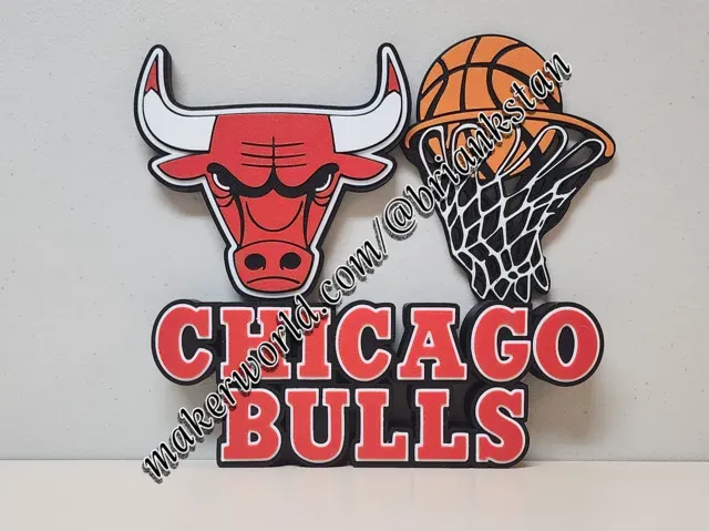 Chicago Bulls Basketball Desk or Wall Display — Фото 2 из 4