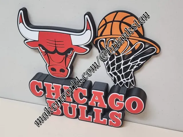 Chicago Bulls Basketball Desk or Wall Display — Фото 4 из 4