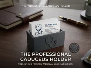 Stethoscope Medical Business Card Holder Box