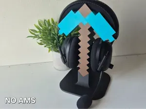 Minecraft Pickaxe inspired Headphone Stand