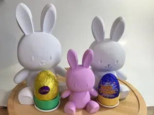 Easter Bunny w bowl for Chocolate Egg or candle!