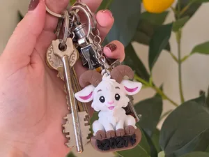 Cute Goat 2027 – Keychain & Mini Statue