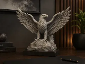 Majestic Eagle Statue – Detailed 3D Printed Decor
