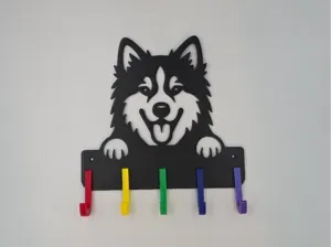 Dog Leash & Collar Holder, Alaskan Malamute