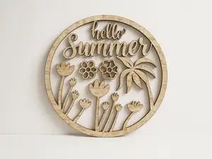 Hello Summer Decoration Sign - Summer Wall Art