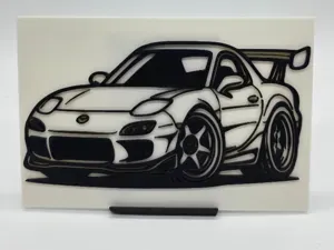 2D Wall Art Mazda RX7 FD JDM TinyCar