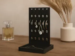 Geometric Lattice Earring Stand — Jewelry Display