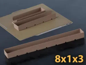 Gridfinity 8x1 Bin (3U Tall) Dovetail Split to Fit