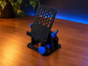 Adjustable Phone Stand with Worm Gear