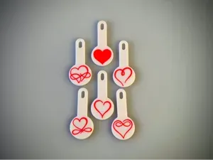 Removable shopping cart coin for Valentine's Day