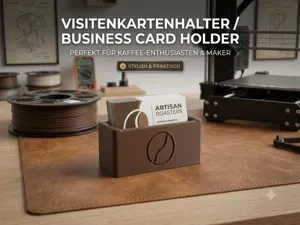 Coffee Bean Business Card Holder Desk Organizer