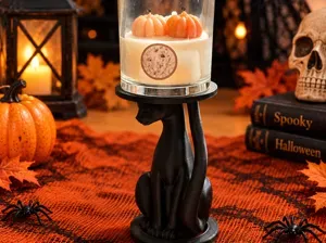 Halloween Cat Candle Holder