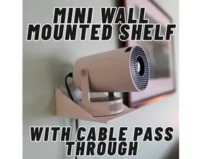 Wall-Mounted Shelf for Projector with Cable Pass