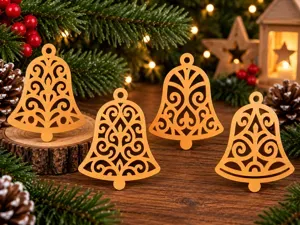 Elegant Christmas Bell Ornaments