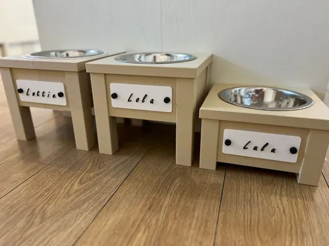 Raised Dog Bowl Station-Custom Nameplate — Фото 2 из 9