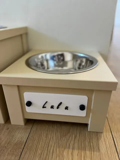 Raised Dog Bowl Station-Custom Nameplate — Фото 3 из 9