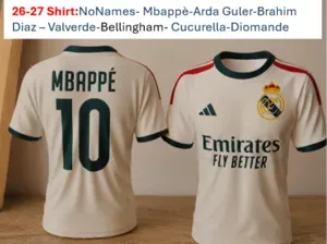 Real Madrid 26–27 Home Jersey – No Names + Players