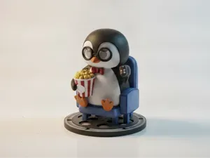 Penguin Movie Critic in Cinema Chair STL | Model