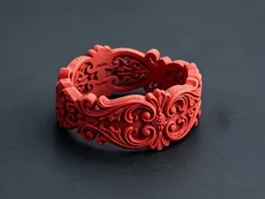 绯叶繁漪・Rococo Hollow‑Carved Floral Ring